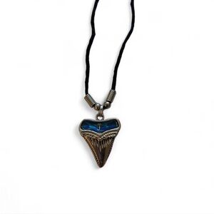 “J” Shark Tooth Pendant Necklace